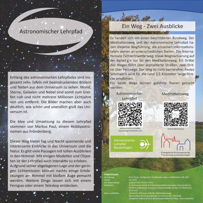 Flyer zum Meditations- und Astroweg in Fröndenberg (vergrößerte Bildansicht wird geöffnet)