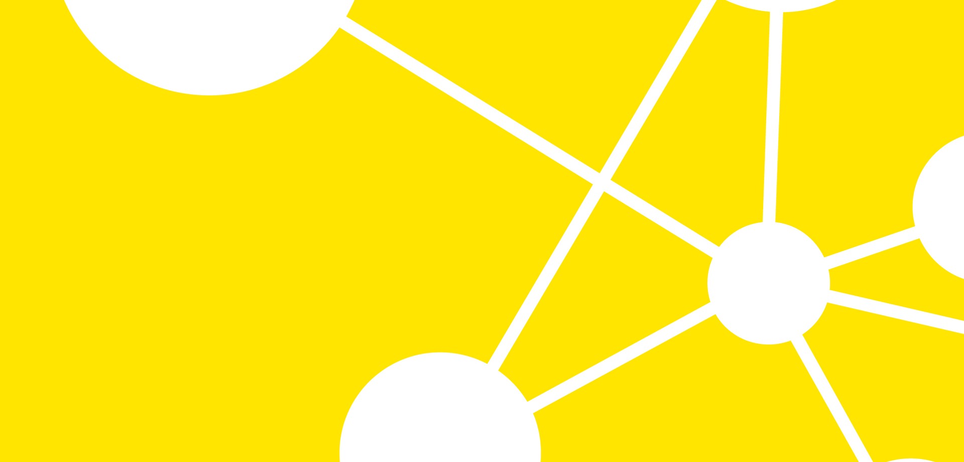 Das Keyvisual der 10. Westfälischen Kulturkonferenz: ein weißes Atomium auf einem gelben Feld.