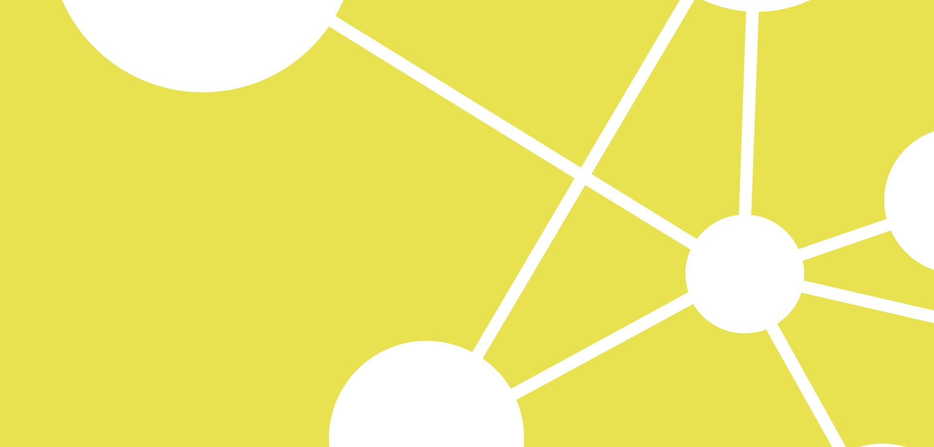 Das Keyvisual der 7. Westfälischen Kulturkonferenz: ein weißes Atomium auf einem gelben Feld.
