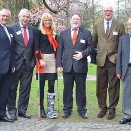 Gruppenbild der VIPs der Konferenz: Dr. Kirsch, Prof. Schäfer, Dr. Rüschoff-Thale, Gebhard, Schäfer, Richter