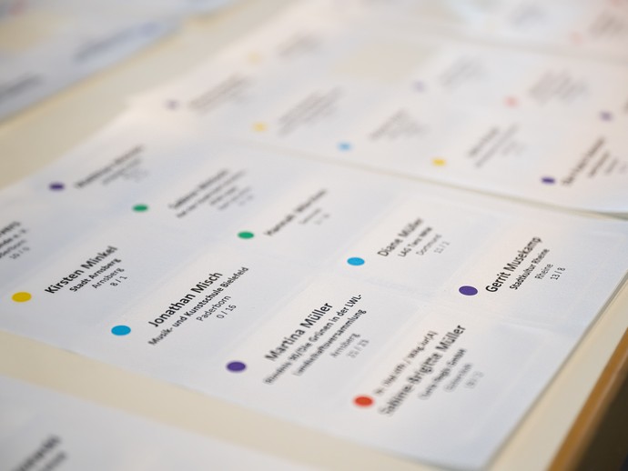 Namensschilder-Etiketten der 13. Westfälischen Kulturkonferenz (vergrößerte Bildansicht wird geöffnet)